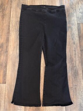 OLIVER LOGAN Black Flare Leg Pull-On Jeans | Size L | Great Condition